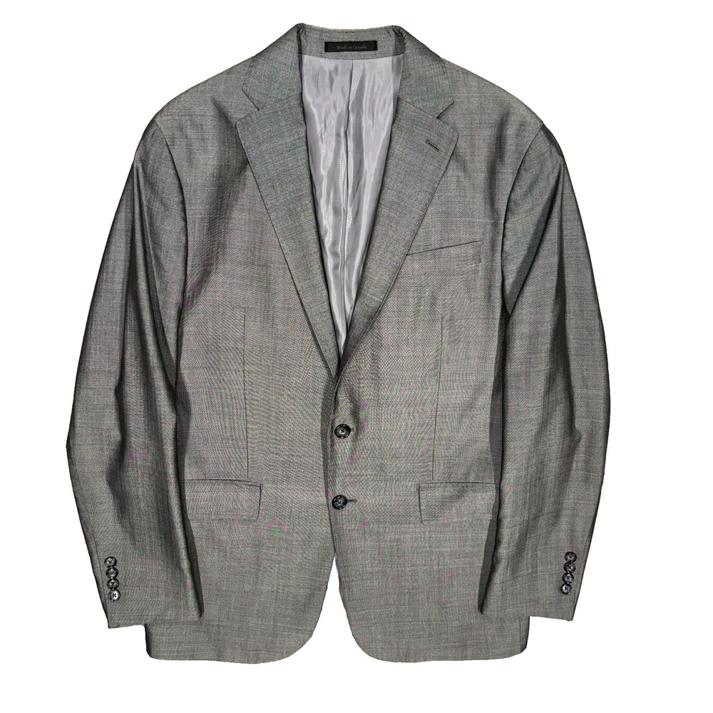 TailoRED Blazer Guabello Wool & Silk Sport Jacket Grey 40R